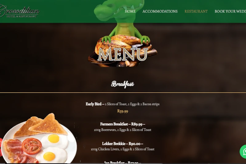 Crocodilian Hotel Website